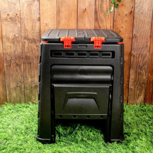 Компостер пластиковый, 320 л, с крышкой, 65 × 65 × 75 см, черный Компостер пластиковый, 320 л, с крышкой, 65 × 65 × 75 см, черный