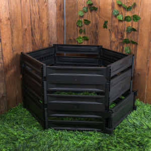 Компостер пластиковый, 600 л, 125 × 105 × 70 см, чёрный Компостер пластиковый, 600 л, 125 × 105 × 70 см, чёрный