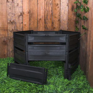 Компостер пластиковый, 600 л, 125 × 105 × 70 см, чёрный Компостер пластиковый, 600 л, 125 × 105 × 70 см, чёрный