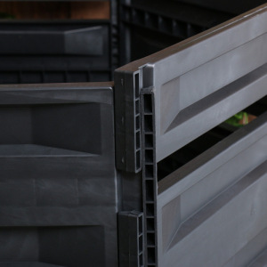 Компостер пластиковый, 600 л, 125 × 105 × 70 см, чёрный Компостер пластиковый, 600 л, 125 × 105 × 70 см, чёрный