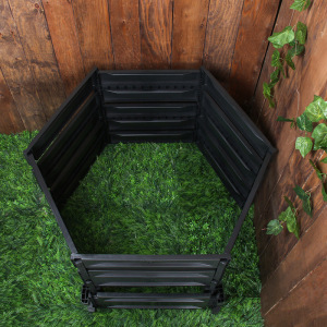 Компостер пластиковый, 600 л, 125 × 105 × 70 см, чёрный Компостер пластиковый, 600 л, 125 × 105 × 70 см, чёрный