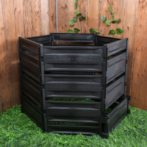 Компостер пластиковый, 800 л, 125 × 105 × 84 см, чёрный Компостер пластиковый, 800 л, 125 × 105 × 84 см, чёрный