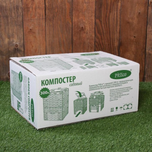 Компостер пластиковый PitEco, 300 л, с крышкой, 80 × 60 × 60 см, чёрный Компостер пластиковый PitEco, 300 л, с крышкой, 80 × 60 × 60 см, чёрный