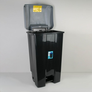 Контейнер с педалью на колёсах, 110 л, цвет серый Контейнер с педалью на колёсах, 110 л, цвет серый