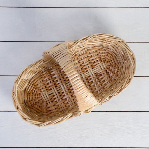Корзина продуктовая, 37×16×8/27 см, ручное плетение, ива Корзина продуктовая, 37×16×8/27 см, ручное плетение, ива