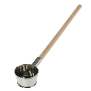 Ковш для бани из нержавеющей стали, 0.35л, 60 см, с деревянной ручкой, "Добропаровъ" Ковш для бани из нержавеющей стали, 0.35л, 60 см, с деревянной ручкой, "Добропаровъ"