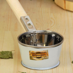 Ковш для бани из нержавеющей стали, 0.35л, 60 см, с деревянной ручкой, "Добропаровъ" Ковш для бани из нержавеющей стали, 0.35л, 60 см, с деревянной ручкой, "Добропаровъ"