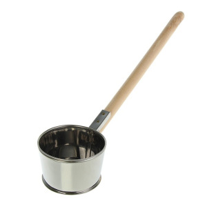 Ковш для бани из нержавеющей стали, 0.7л, 50 см, с деревянной ручкой, "Добропаровъ" Ковш для бани из нержавеющей стали, 0.7л, 50 см, с деревянной ручкой, "Добропаровъ"