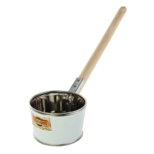 Ковш для бани из нержавеющей стали, 0.7л, 50 см, с деревянной ручкой, "Добропаровъ" Ковш для бани из нержавеющей стали, 0.7л, 50 см, с деревянной ручкой, "Добропаровъ"