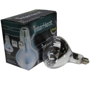 Лампа инфракрасная 175 Вт Inter Heat, Е27 R125, закаленное стекло, прозрачная Лампа инфракрасная 175 Вт Inter Heat, Е27 R125, закаленное стекло, прозрачная