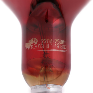 Лампа инфракрасная, 250 Вт, Е 27, 220В, длина волны 2500 нм, красная колба Лампа инфракрасная, 250 Вт, Е 27, 220В, длина волны 2500 нм, красная колба