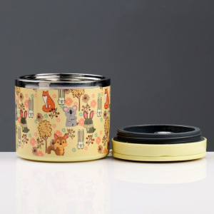 Ланч-бокс "Зверята" 630 мл, сохраняет тепло 3 ч, цветной, 11х12 см микс Ланч-бокс "Зверята" 630 мл, сохраняет тепло 3 ч, цветной, 11х12 см микс