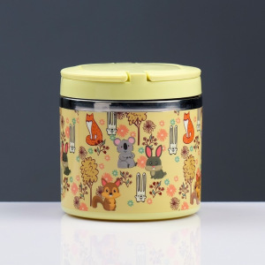 Ланч-бокс "Зверята" 630 мл, сохраняет тепло 3 ч, цветной, 11х12 см микс Ланч-бокс "Зверята" 630 мл, сохраняет тепло 3 ч, цветной, 11х12 см микс