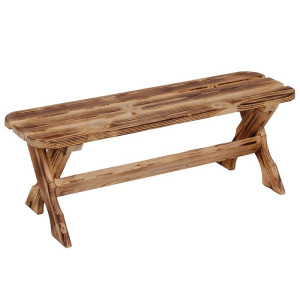 Лавка "Деревенская", обожжённая, лакированная 120х30х42 см Лавка "Деревенская", обожжённая, лакированная 120х30х42 см