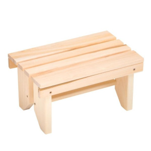 Лавочка низкая из наличника, 40×25×21см, из липы, "Добропаровъ" Лавочка низкая из наличника, 40×25×21см, из липы, "Добропаровъ"