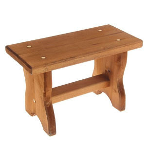 Лавочка низкая мореная, сорт В, 35х17х22см, липа "Добропаровъ" Лавочка низкая мореная, сорт В, 35х17х22см, липа "Добропаровъ"