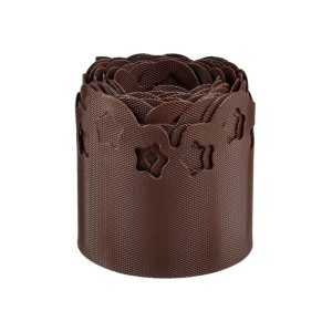 Лента бордюрная, 0.15 × 9 м, толщина 1.2 мм, пластиковая, фигурная, коричневая Лента бордюрная, 0.15 × 9 м, толщина 1.2 мм, пластиковая, фигурная, коричневая