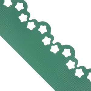 Лента бордюрная, 0.15 × 9 м, толщина 1.2 мм, пластиковая, фигурная, зелёная Лента бордюрная, 0.15 × 9 м, толщина 1.2 мм, пластиковая, фигурная, зелёная