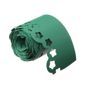 Лента бордюрная, 0.15 × 9 м, толщина 1.2 мм, пластиковая, фигурная, зелёная Лента бордюрная, 0.15 × 9 м, толщина 1.2 мм, пластиковая, фигурная, зелёная