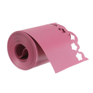 Лента бордюрная, 0.2 × 9 м, толщина 1.2 мм, пластиковая, фигурная, красная Лента бордюрная, 0.2 × 9 м, толщина 1.2 мм, пластиковая, фигурная, красная