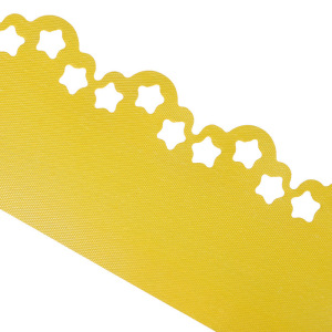 Лента бордюрная, 0.2 × 9 м, толщина 1.2 мм, пластиковая, фигурная, жёлтая Лента бордюрная, 0.2 × 9 м, толщина 1.2 мм, пластиковая, фигурная, жёлтая