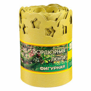 Лента бордюрная, 0.2 × 9 м, толщина 1.2 мм, пластиковая, фигурная, жёлтая Лента бордюрная, 0.2 × 9 м, толщина 1.2 мм, пластиковая, фигурная, жёлтая