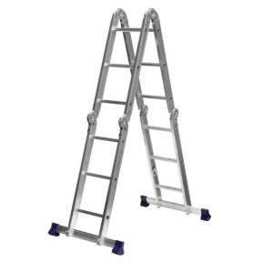 Лестница-трансформер "СИБИН" ЛТ-43 38851, алюминиевая 4x3 ступеней Лестница-трансформер "СИБИН" ЛТ-43 38851, алюминиевая 4x3 ступеней