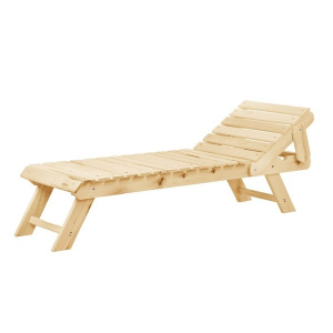 Лежак нераскладной с регулируемым подголовником 180х55х44,5см, липа "Добропаровъ" Лежак нераскладной с регулируемым подголовником 180х55х44,5см, липа "Добропаровъ"