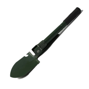 Лопата туристическая, складная, L = 41 см, пилка, открывалка, прорезиненная рукоять, в чехле Лопата туристическая, складная, L = 41 см, пилка, открывалка, прорезиненная рукоять, в чехле