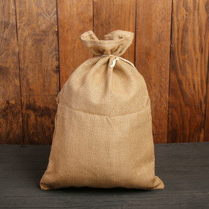 Мешок джутовый, 45 × 65 см, плотность 420 г/м² , с завязками Мешок джутовый, 45 × 65 см, плотность 420 г/м² , с завязками