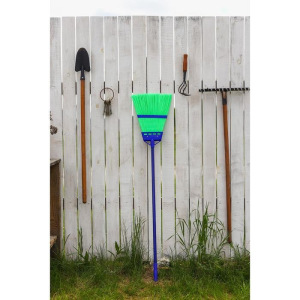 Метла пластиковая Доляна, 28×140 см, металлический черенок Метла пластиковая Доляна, 28×140 см, металлический черенок