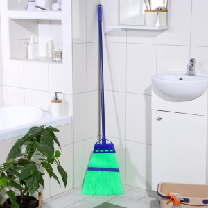 Метла пластиковая Доляна, 28×140 см, металлический черенок Метла пластиковая Доляна, 28×140 см, металлический черенок