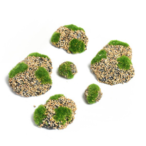 Мох искусственный «Камни», с каменной крошкой, набор 6 шт. Мох искусственный «Камни», с каменной крошкой, набор 6 шт.