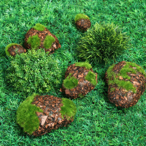 Мох искусственный «Камни», с корой, набор 6 шт. Мох искусственный «Камни», с корой, набор 6 шт.