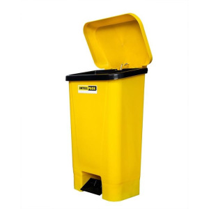 Мусорный контейнер 60л с педалью желтый Мусорный контейнер 60л с педалью желтый