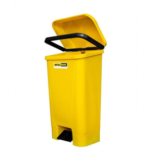 Мусорный контейнер 60л с педалью желтый Мусорный контейнер 60л с педалью желтый