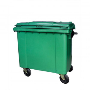 Мусорный контейнер на колёсах 660л зеленый Мусорный контейнер на колёсах 660л зеленый
