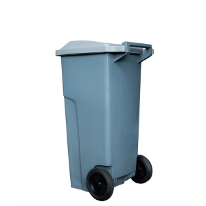 Мусорный контейнер с застежкой 120л серый Мусорный контейнер с застежкой 120л серый