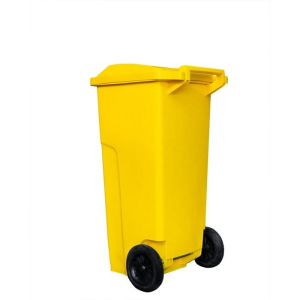 Мусорный контейнер с застежкой 120л желтый Мусорный контейнер с застежкой 120л желтый