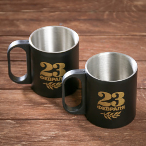 Набор «23 февраля», термос 500 мл, кружка 2 шт Набор «23 февраля», термос 500 мл, кружка 2 шт