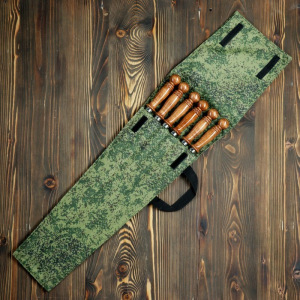 Набор 6 шампуров 50 см, складной мангал, кочерга в камуфляжном чехле Набор 6 шампуров 50 см, складной мангал, кочерга в камуфляжном чехле