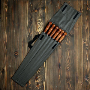 Набор 6 шампуров 50 см, в зеленом чехле Набор 6 шампуров 50 см, в зеленом чехле