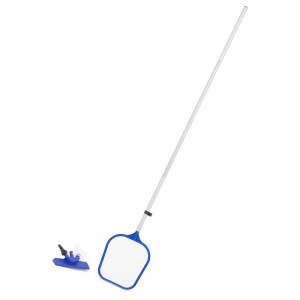 Набор для чистки бассейна из 7 предметов: сачок, щётка, дозатор, термометр, тест-полоски, ремкомплект, ручка 161 см, 581 Набор для чистки бассейна из 7 предметов: сачок, щётка, дозатор, термометр, тест-полоски, ремкомплект, ручка 161 см, 581