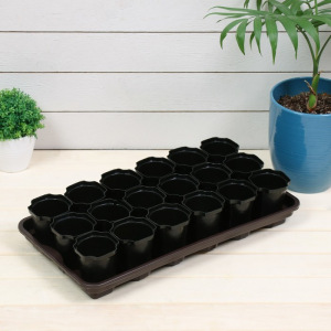 Набор для рассады: стаканы по 200 мл (18 шт.), поддон 42 × 23 Набор для рассады: стаканы по 200 мл (18 шт.), поддон 42 × 23