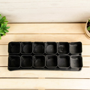 Набор для рассады: стаканы по 300 мл (12 шт.), поддон 45 × 18 см, МИКС Набор для рассады: стаканы по 300 мл (12 шт.), поддон 45 × 18 см, МИКС