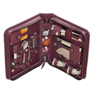 Набор дорожный в сумке из натуральной кожи (2 персоны) Набор дорожный в сумке из натуральной кожи (2 персоны)