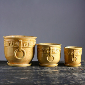 Набор горшков 3шт. "Олимп" бежевый: 14л, 5,5л, 2,5л Набор горшков 3шт. "Олимп" бежевый: 14л, 5,5л, 2,5л