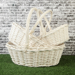 Набор корзин, 3 шт, 46×36×16/42 см, 41×31×14/35 см, 34×27×12/31 см, ива Набор корзин, 3 шт, 46×36×16/42 см, 41×31×14/35 см, 34×27×12/31 см, ива