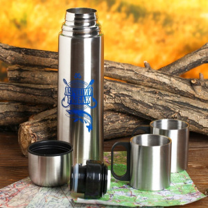 Набор «Лучший рыбак»: термос 750 мл, кружка 200 мл, 2 шт., время сохранения тепла 24 ч Набор «Лучший рыбак»: термос 750 мл, кружка 200 мл, 2 шт., время сохранения тепла 24 ч