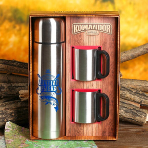 Набор «Лучший рыбак»: термос 750 мл, кружка 200 мл, 2 шт., время сохранения тепла 24 ч Набор «Лучший рыбак»: термос 750 мл, кружка 200 мл, 2 шт., время сохранения тепла 24 ч